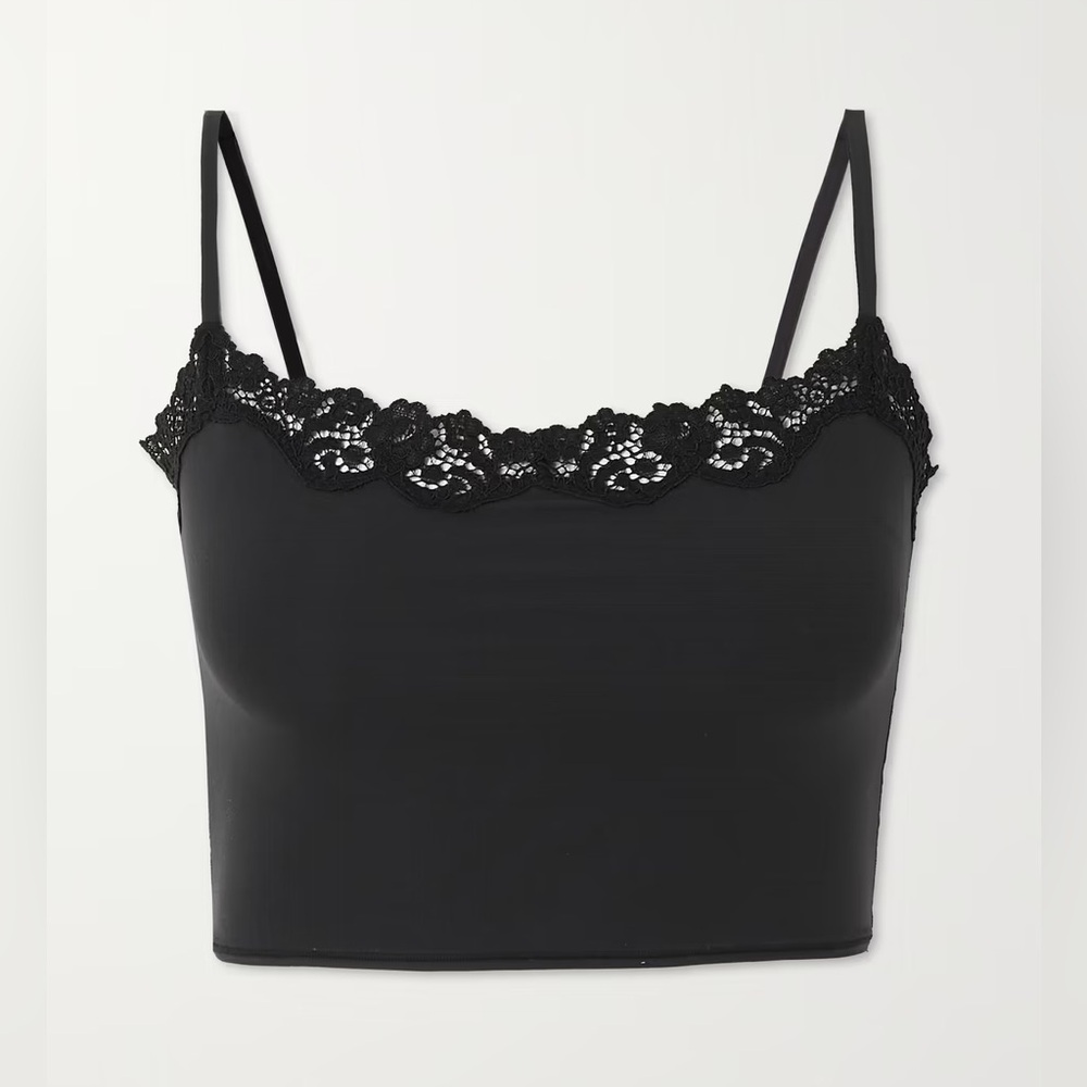 NWT Skims Fits Everybody Lace Cropped Cami|Size: Large|Color:Onyx